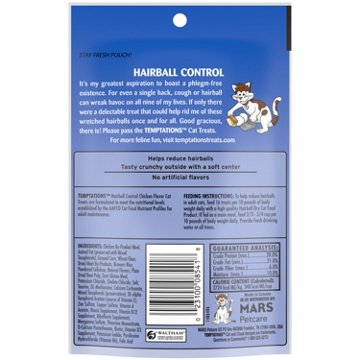 Temptations Indoor Care Crunchy and Soft Cat Treats - Chicken Flavor