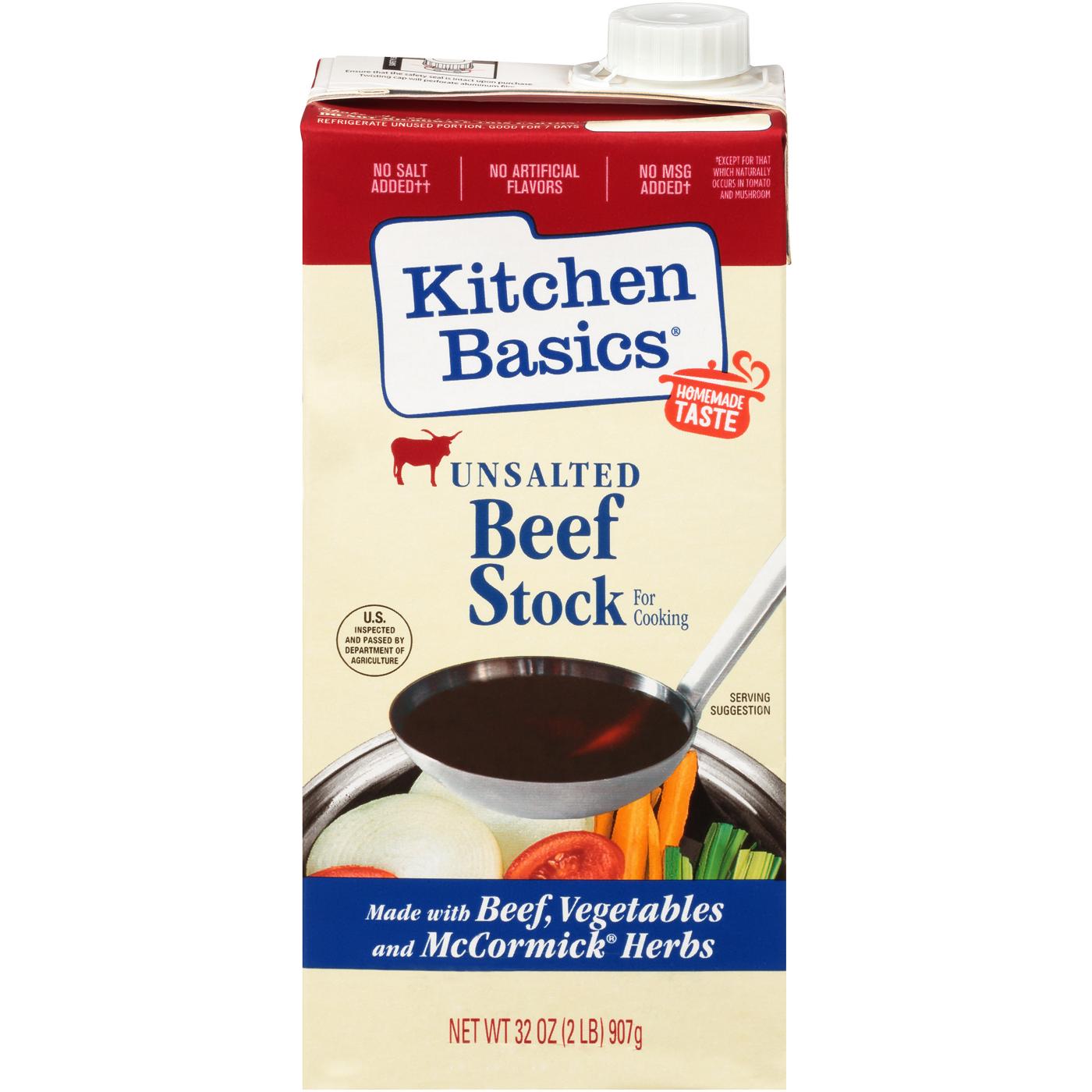 Kitchen Basics Unsalted Beef Stock; image 1 of 11