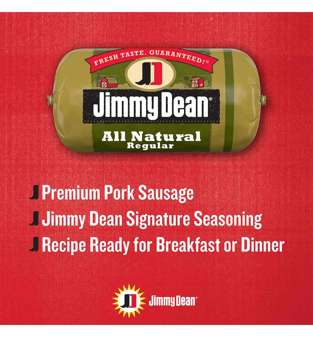 Jimmy Dean Premium All Natural Pork Breakfast Sausage - Regular; image 2 of 5