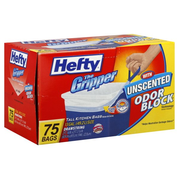 Hefty The Gripper 13 Gallon Mega Pack Tall Kitchen Drawstring Bags