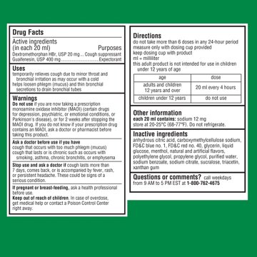Robitussin Robitussin Adult Max Strength Cough + Chest DM - Raspberry, 4 oz