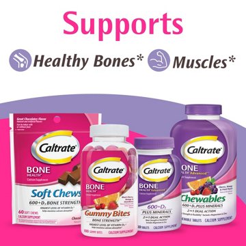 Caltrate 600+D3 Plus Minerals and Calcium Supplement Chewables