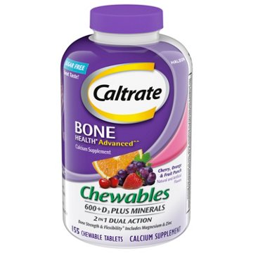 Caltrate 600+D3 Plus Minerals and Calcium Supplement Chewables