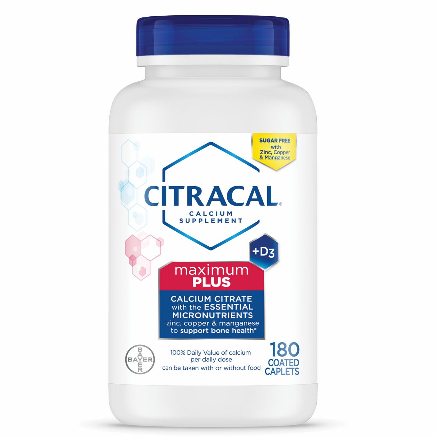 Citracal Maximum Plus Calcium Citrate + D3 Maximum Coated Tablets; image 1 of 5