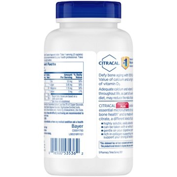 Citracal Maximum Plus Calcium Citrate + D3 Maximum Coated Tablets, 180 ct