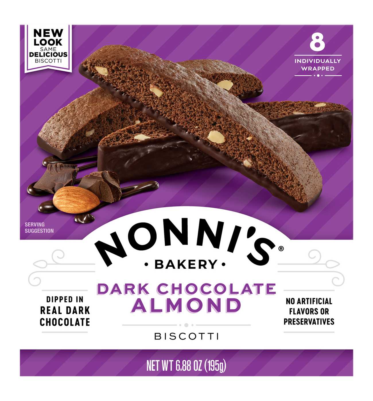 Nonni's Dark Chocolate Almond Biscotti Shop Cookies at HEB
