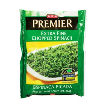 H-E-B Frozen Steamable Extra Fine Chopped Spinach, 10 oz
