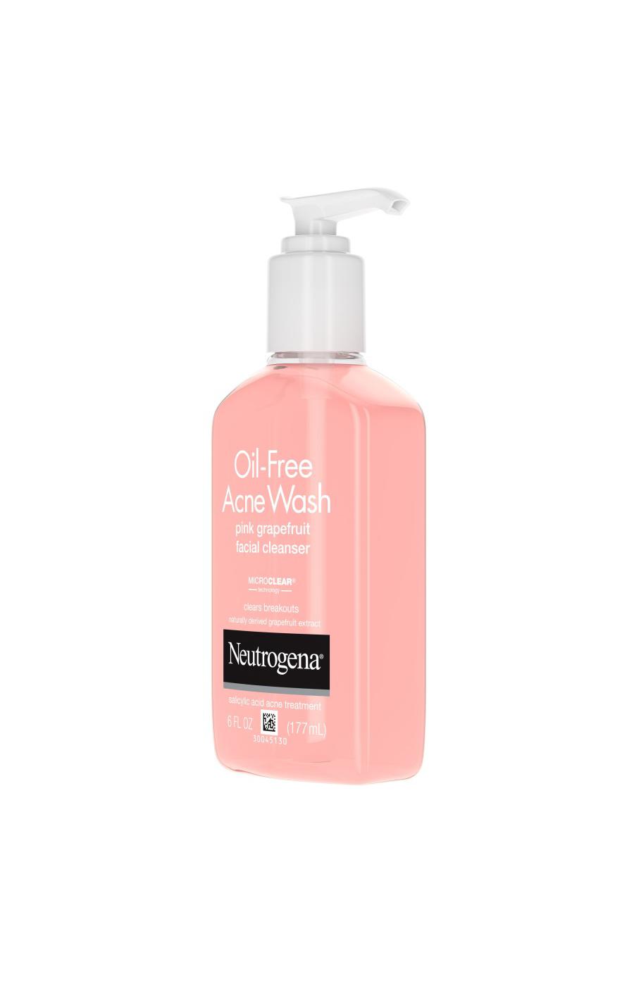 Neutrogena Oil-Free Acne Wash Pink Grapefruit Facial Cleanser; image 2 of 8