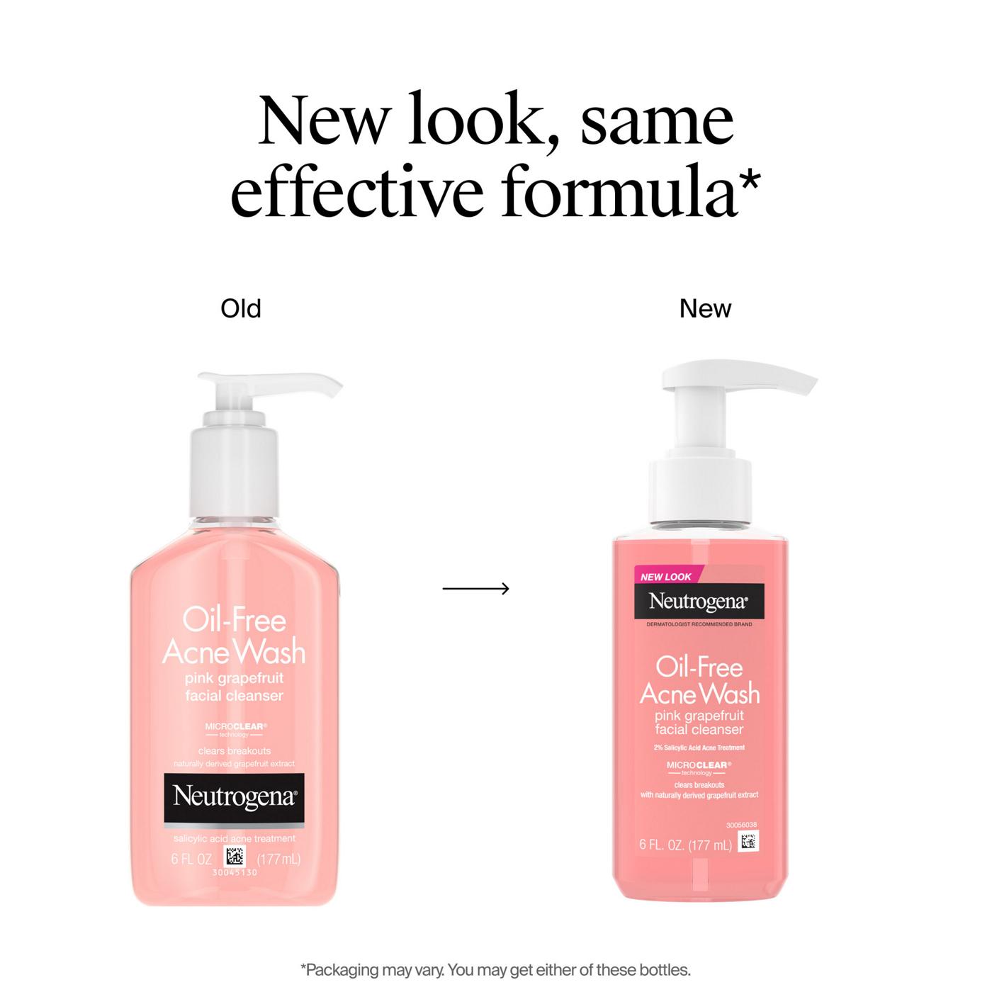 Neutrogena Oil-Free Acne Facial Pink Grapefruit Cleanser; image 3 of 8