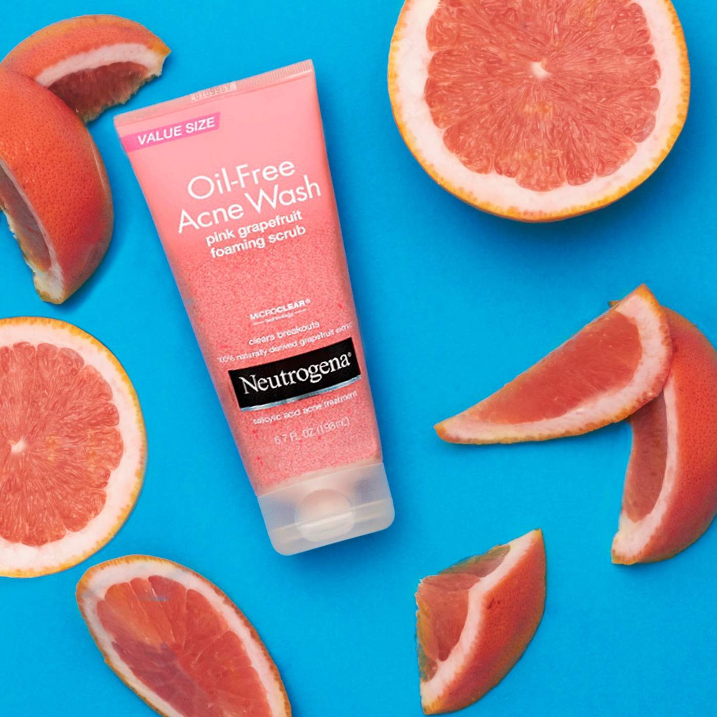 Neutrogena Oil-Free Acne Wash Pink Grapefruit Face Foaming Scrub; image 5 of 7