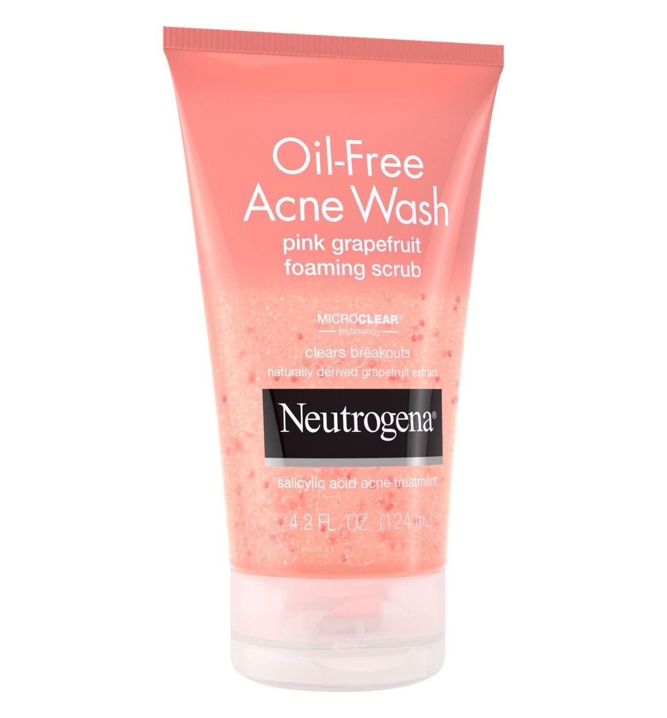 Neutrogena Oil-Free Acne Wash Pink Grapefruit Face Foaming Scrub; image 7 of 7