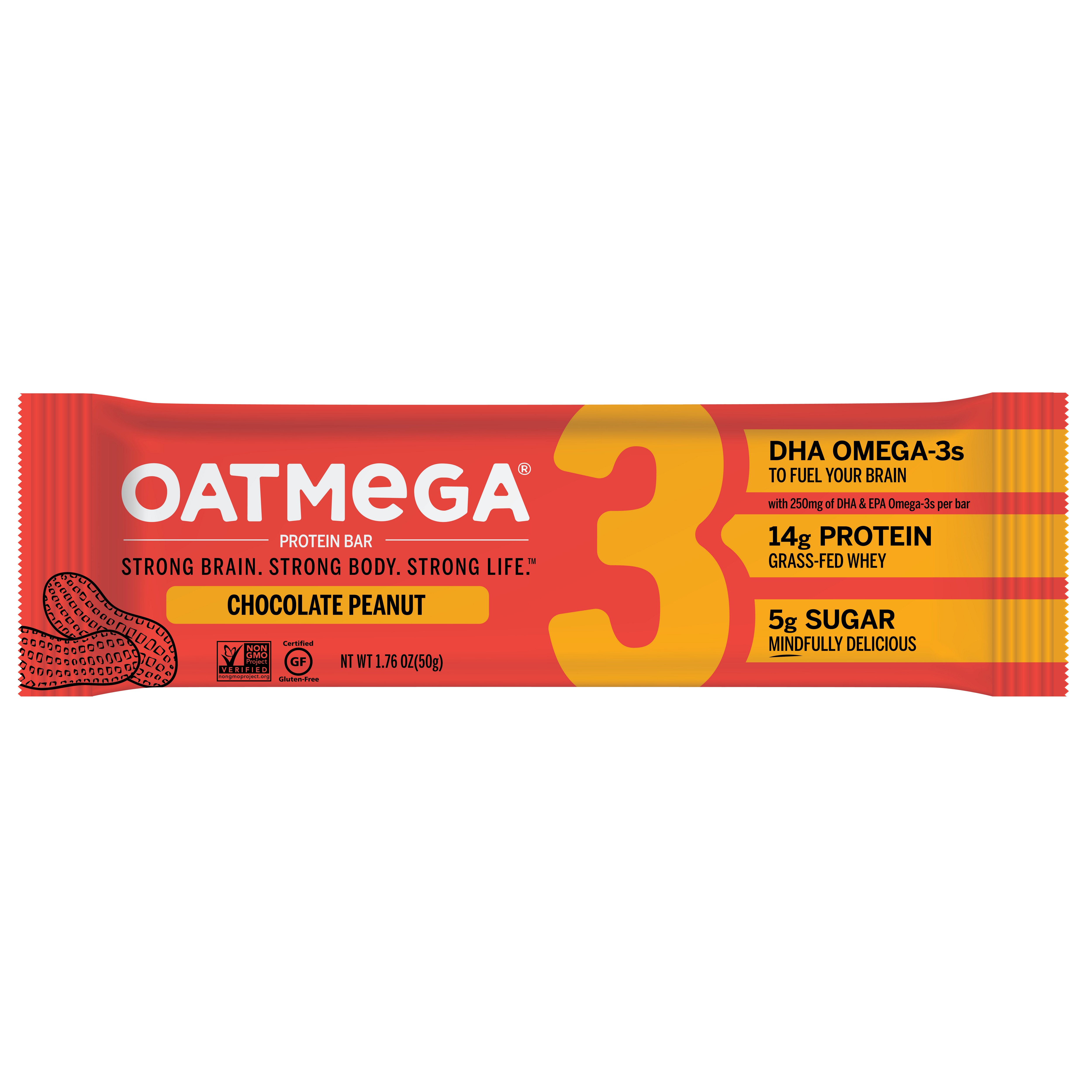 Oatmega Chocolate Peanut Protein Bar Shop Granola & Snack Bars at HEB