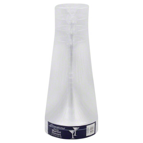 Sensations Plastic Polypropylene Martini Glasses Shop Drinkware at HEB