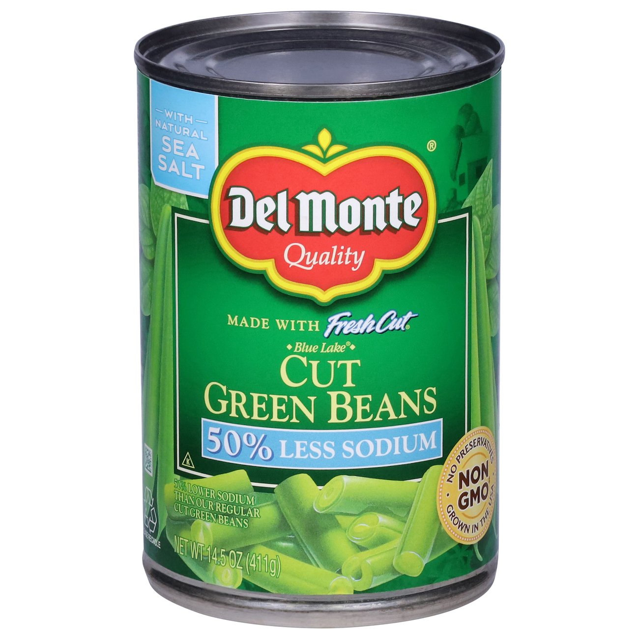 Del Monte 50 Low Sodium Blue Lake Cut Green Beans Shop Green beans