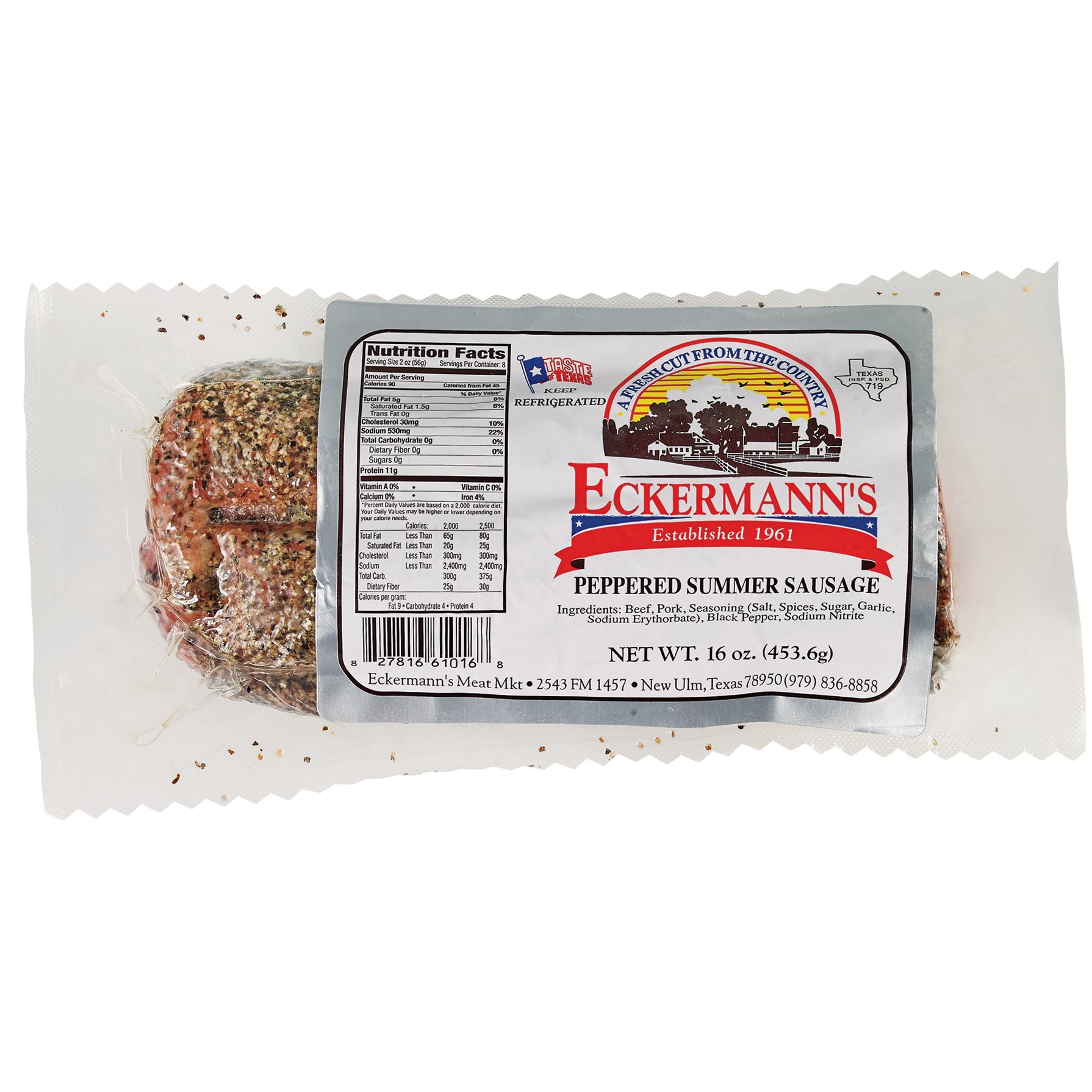 Eckermann's Peppered Summer Sausage Shop Sausage at HEB