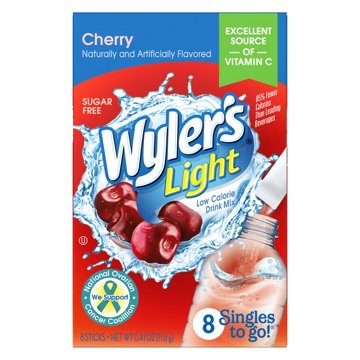 Wyler's Light Singles-To-Go Sugar Free Drink Mix – Cherry, 8 ct