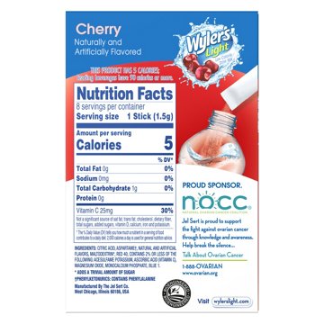 Wyler's Light Singles-To-Go Sugar Free Drink Mix – Cherry, 8 ct