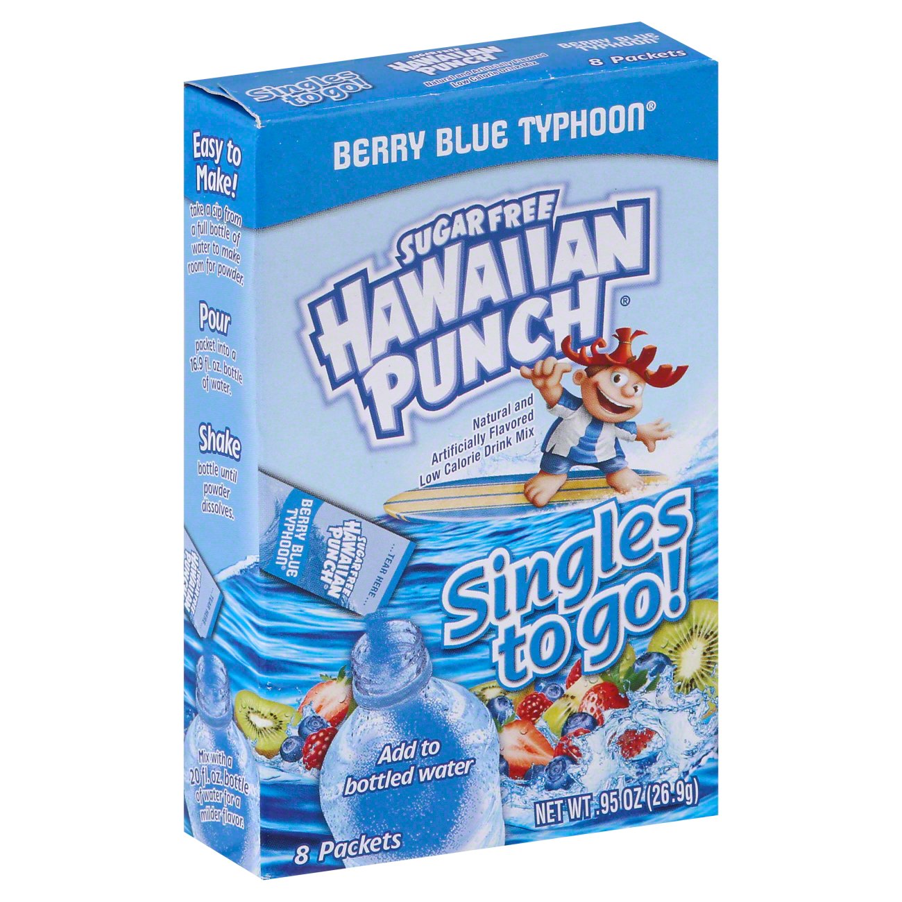 Hawaiian Punch Singles To Go Sugar Free Berry Blue Typhoon Drink Mix Shop Mixes And Flavor 8433