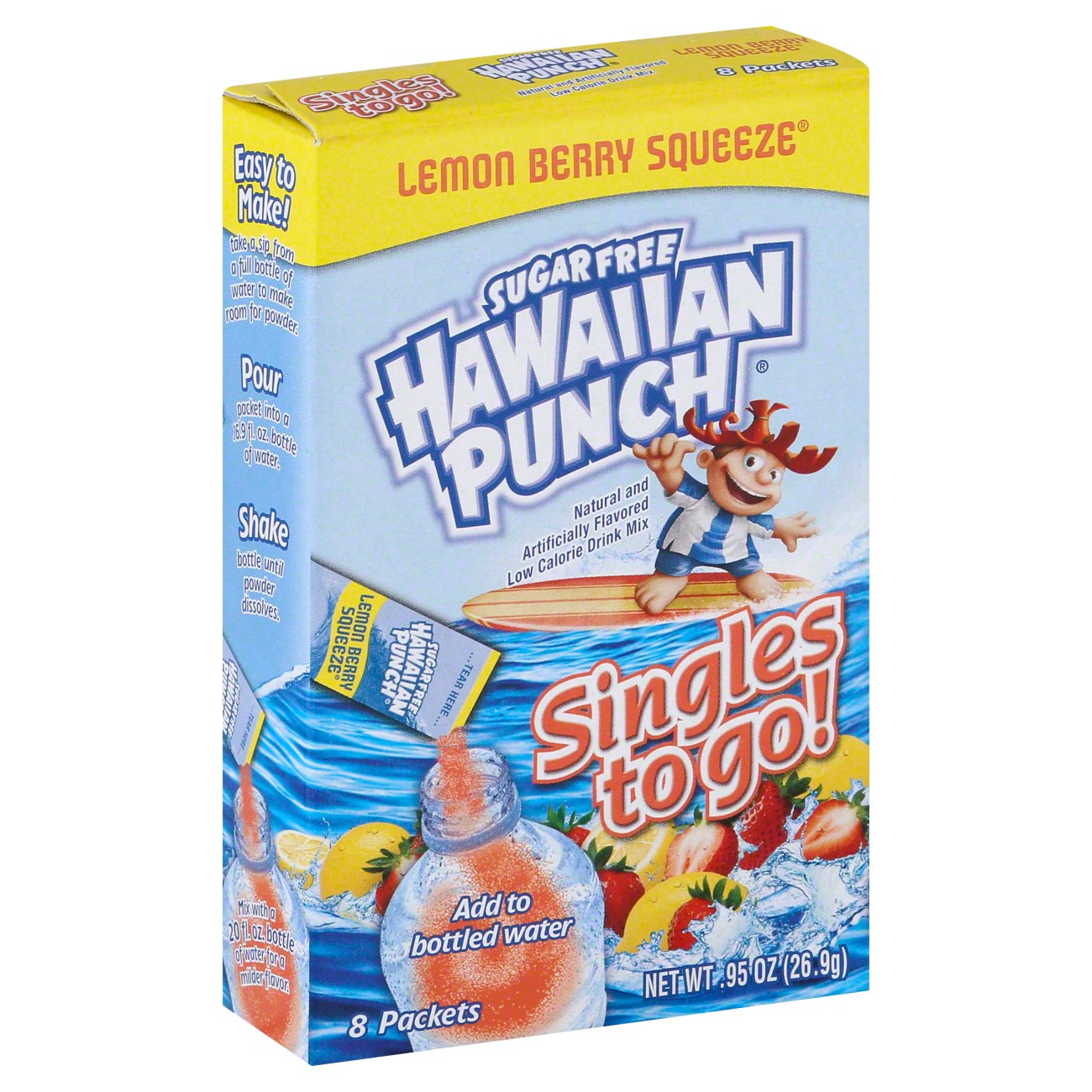Hawaiian Punch Singles To Go Sugar Free Lemon Berry Squeeze Drink Mix Shop Mixes And Flavor 5863