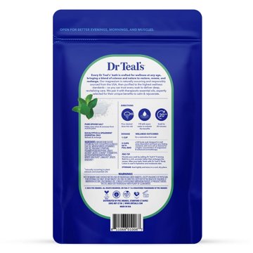 Dr Teal's Epsom Salt Soaking Solution Relax & Relief with Eucalyptus & Spearmint, 3 lb.