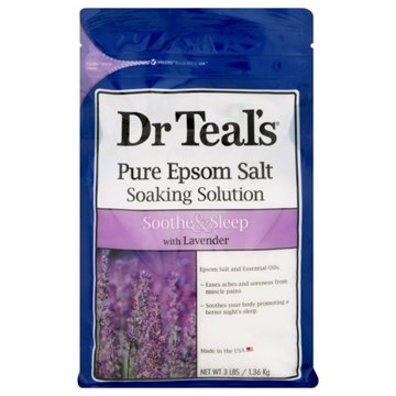 Dr Teal's Soothe & Sleep with Lavender Epsom Salt Soaking Solution, 3 lb
