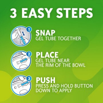 Scrubbing Bubbles Fresh Gel Toilet Cleaning Stamp, Rainshower Dispenser with 6 Gel Stamps, 1.3 oz