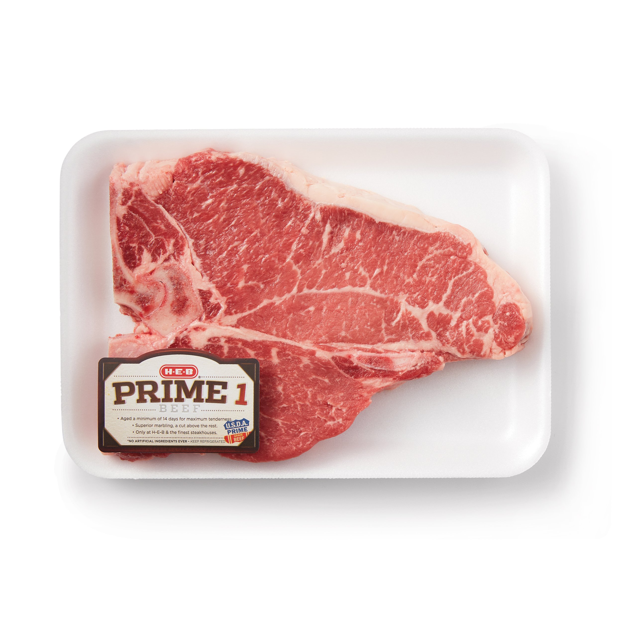 H-E-B Prime 1 Beef Bone-in T-Bone Steak - Shop Beef at H-E-B