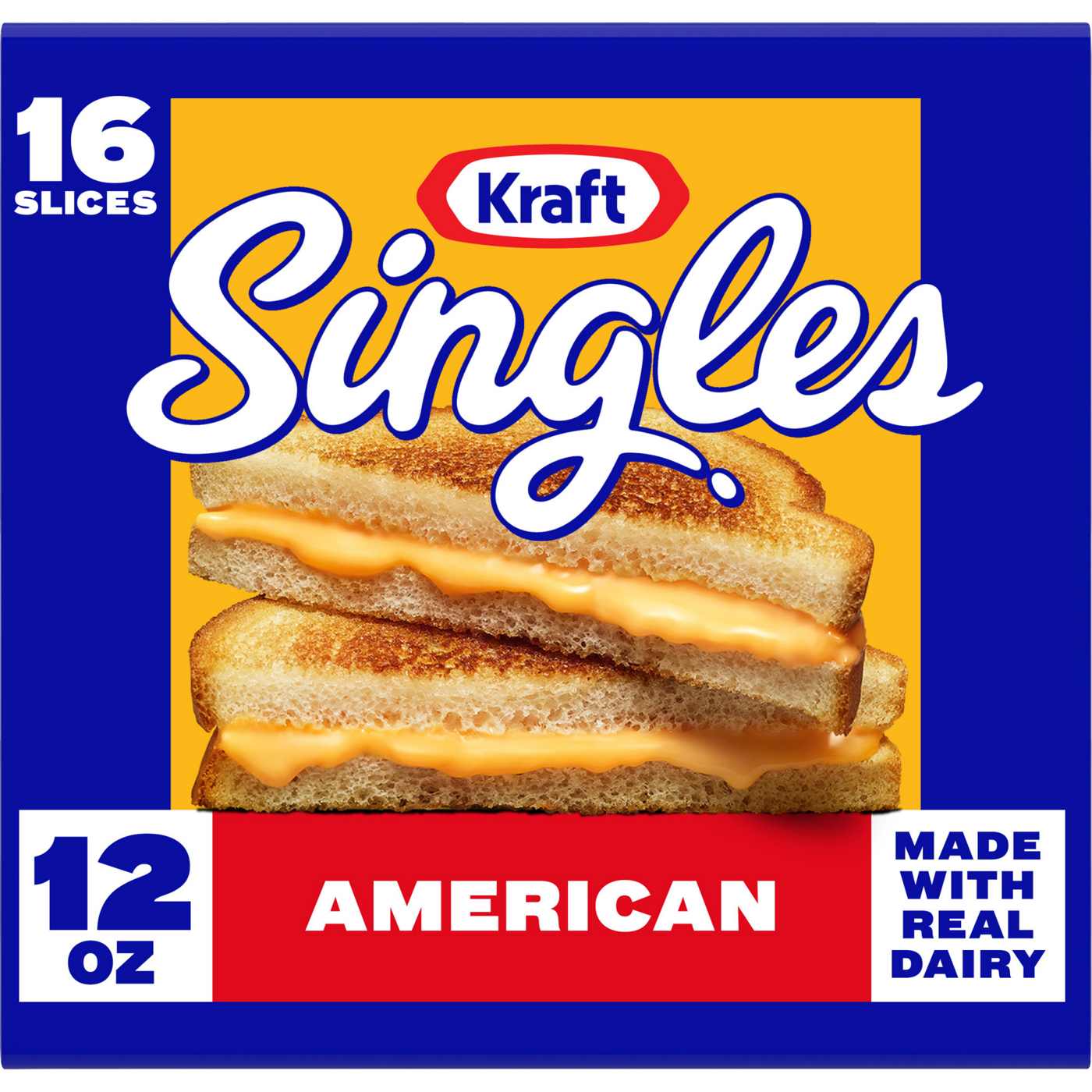 Kraft Singles American Sliced Cheese, 16 ct; image 1 of 6