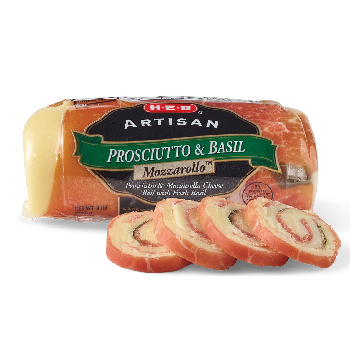HEB Artisan Prosciutto & Basil Mozzarollo Shop Cheese at HEB