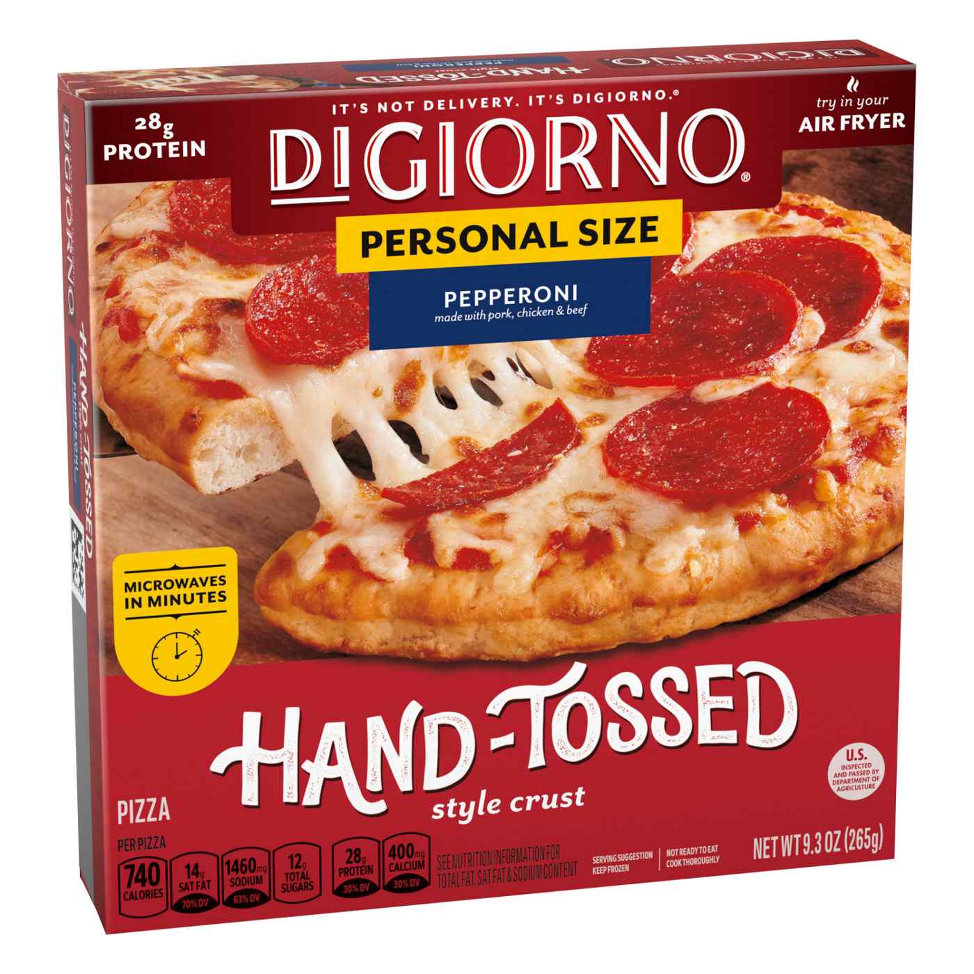 DiGiorno Hand-Tossed Crust Personal Size Frozen Pizza - Pepperoni; image 2 of 2