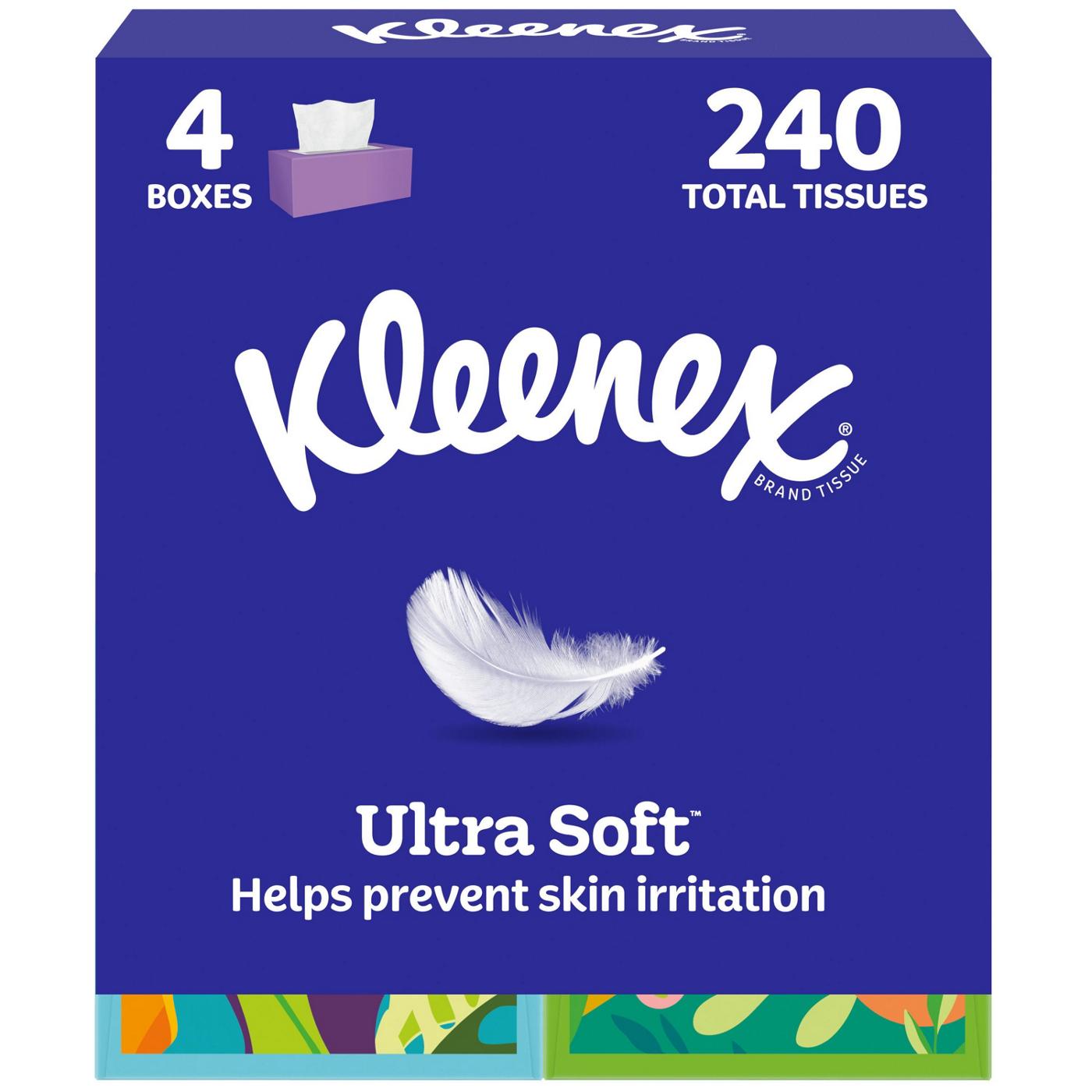 Kleenex Ultra Soft Facial Tissues Cube Boxes 3 Ply, 4 pk; image 1 of 6