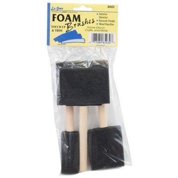 Linzer Touch Up & Trim Assorted Foam Brushes, 3 ct