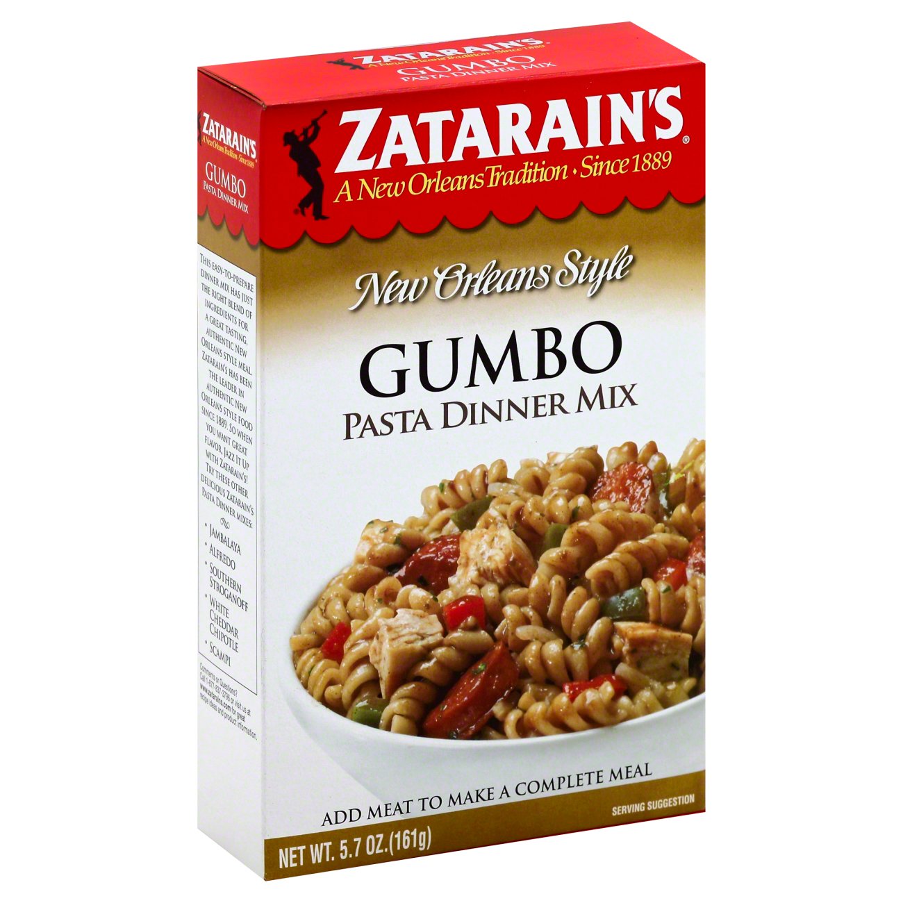Zatarain's New Orleans Style Gumbo Pasta Dinner Mix Shop Pantry meals