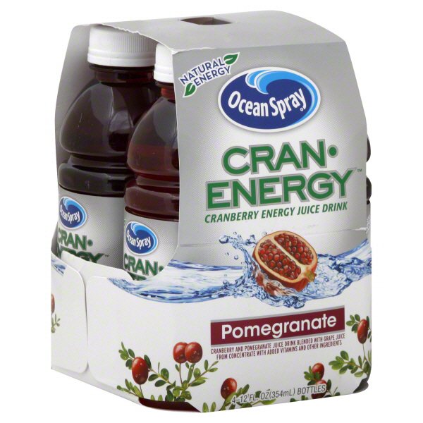 Ocean Spray CranEnergy Cranberry Pomegranate Energy Juice Drink Shop