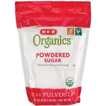 H-E-B Organics Powdered Sugar, 24 oz