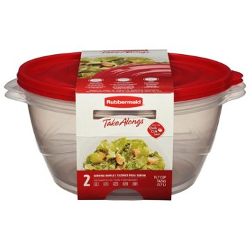 Rubbermaid TakeAlongs Serving Bowl Food Storage Containers, 2 pk, 15.7 cup