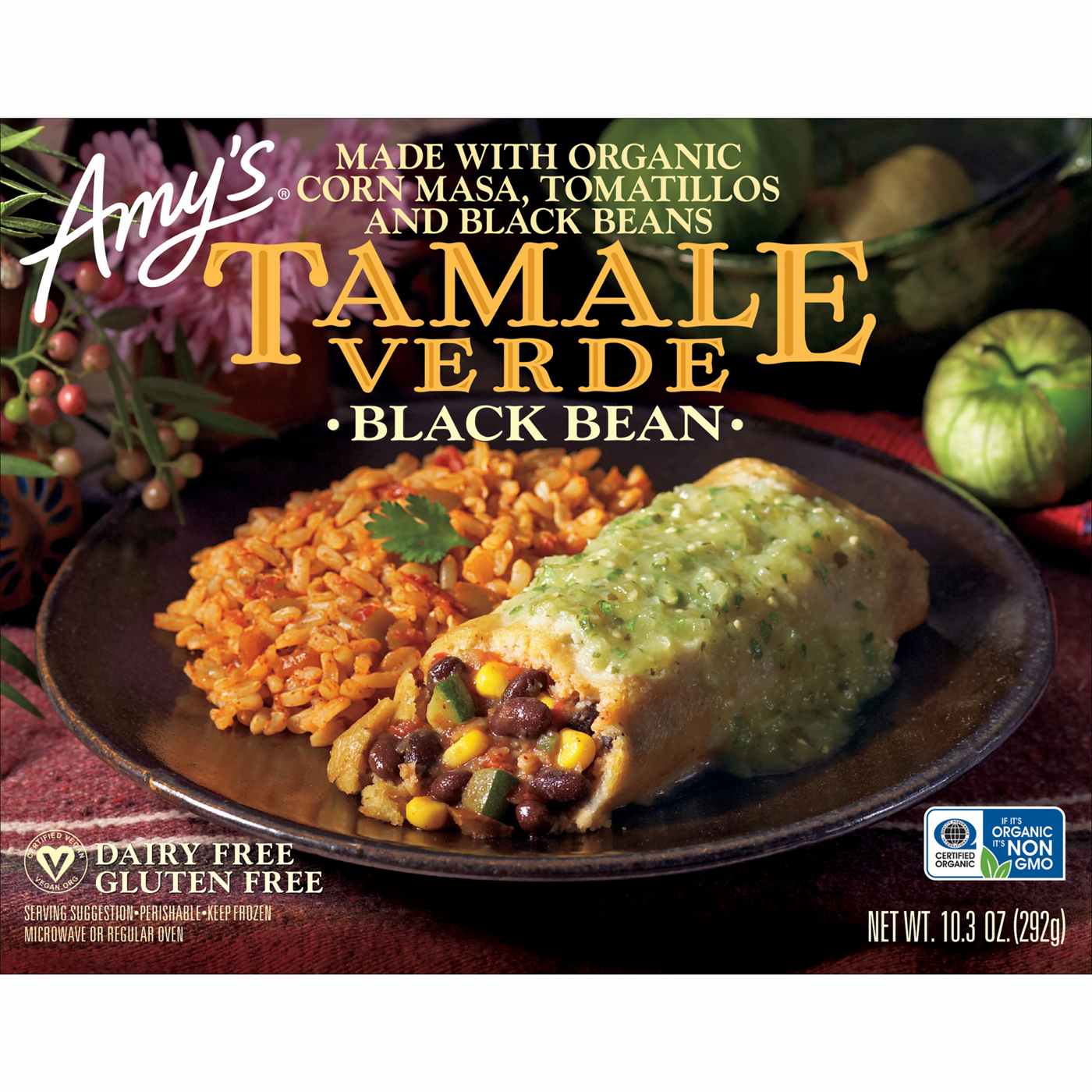 Amy's Gluten Free Black Bean Tamale Verde; image 4 of 11