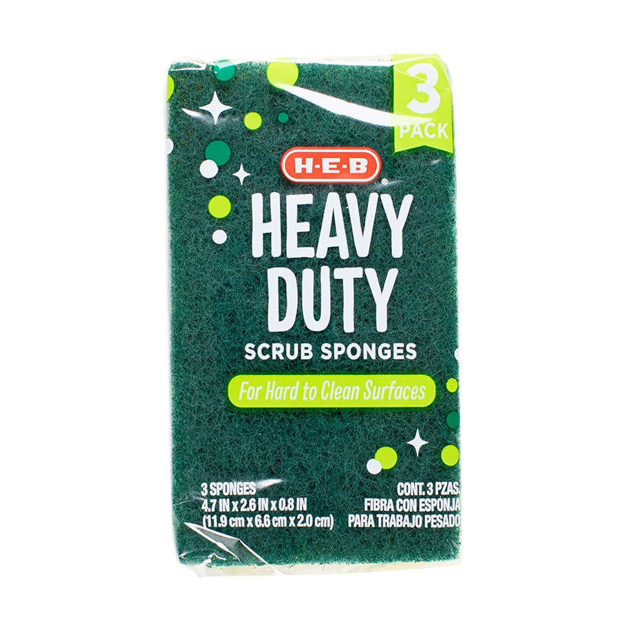 H E B Heavy Duty Scrub Sponges Shop Sponges Scrubbers At H E B