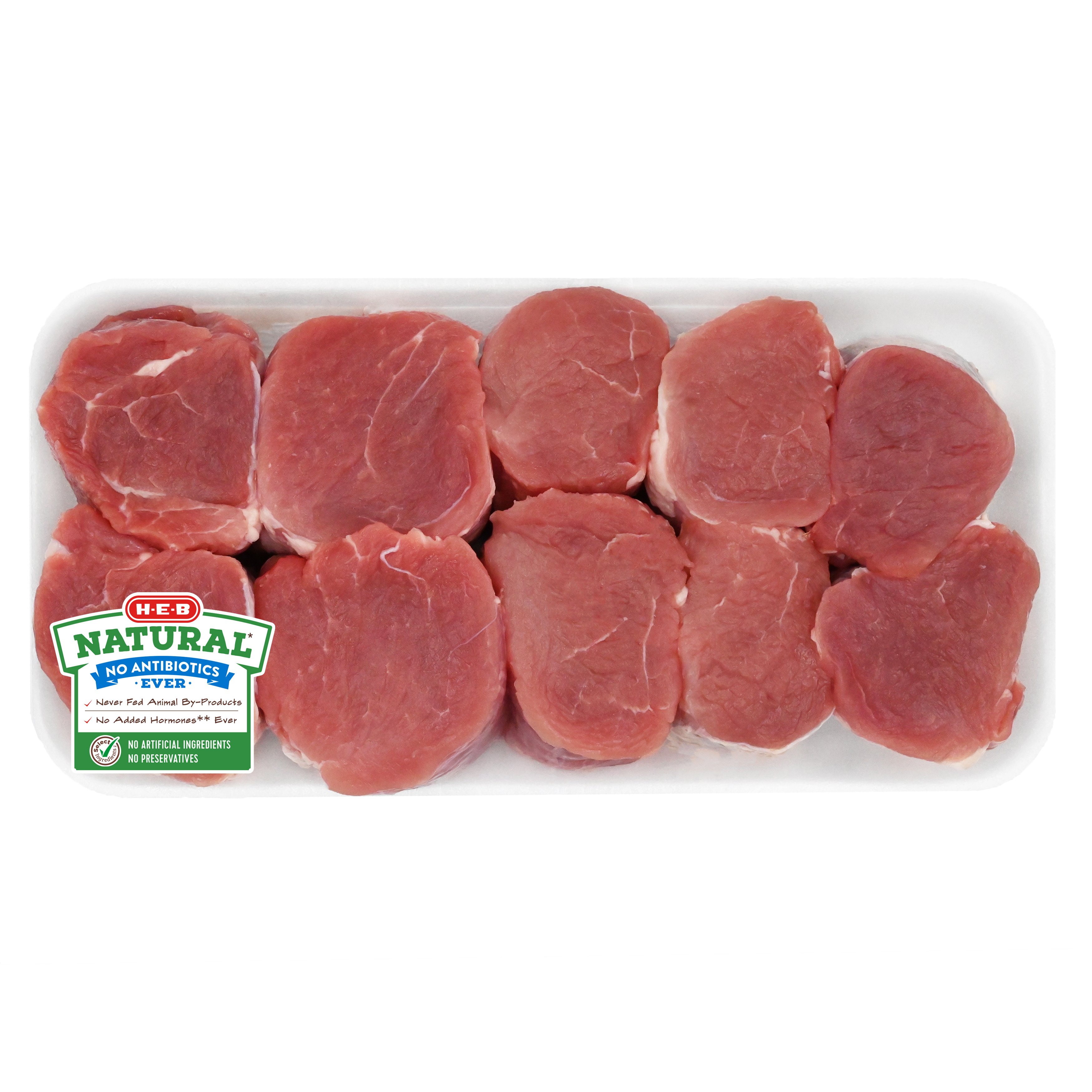 H-E-B Natural Pork Tenderloin Medallions, Extra Thick Cut - Shop Pork ...