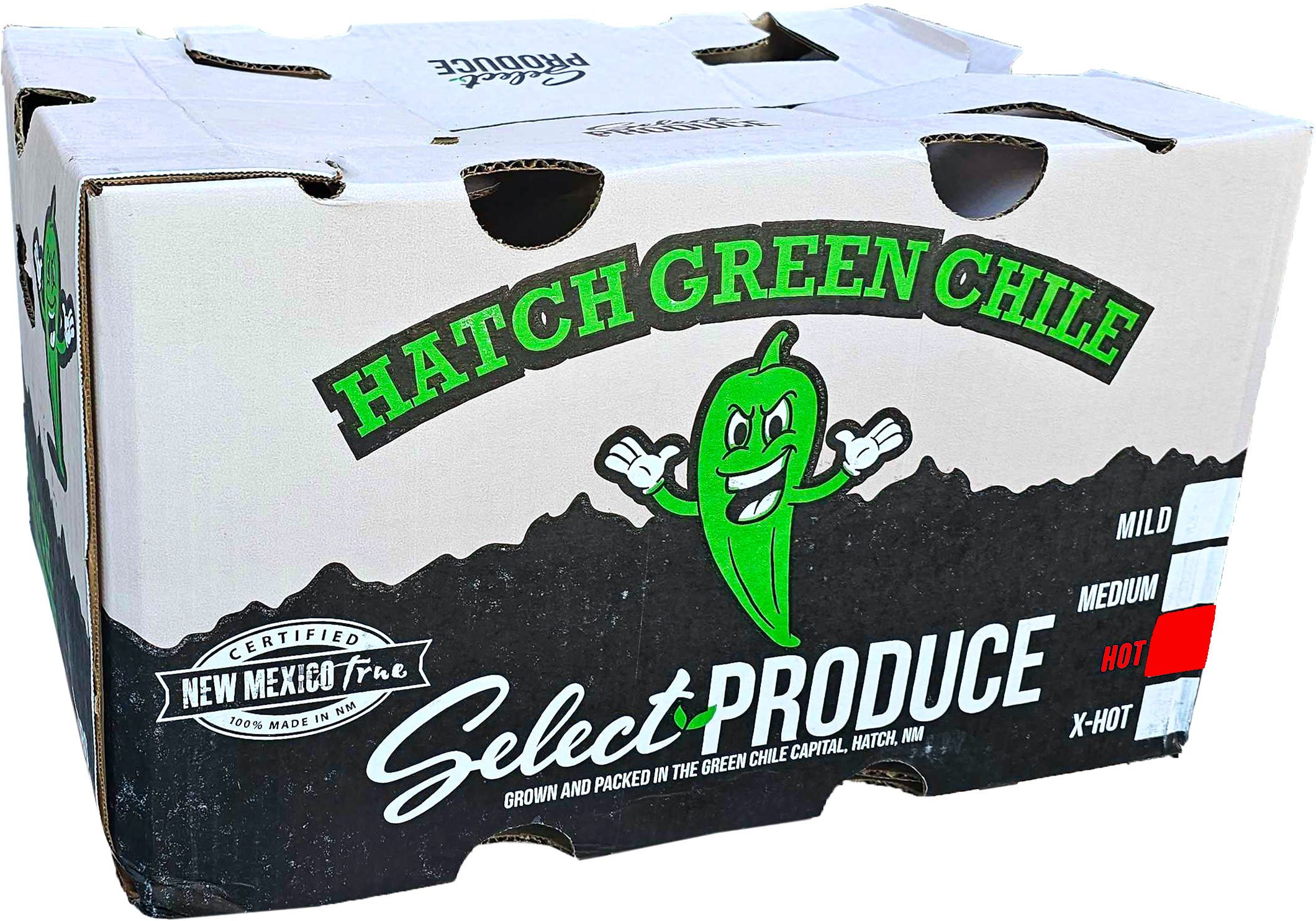 Fresh Roasted Hot Hatch Chile Peppers, 18 lbs. Shop Vegetables at HEB