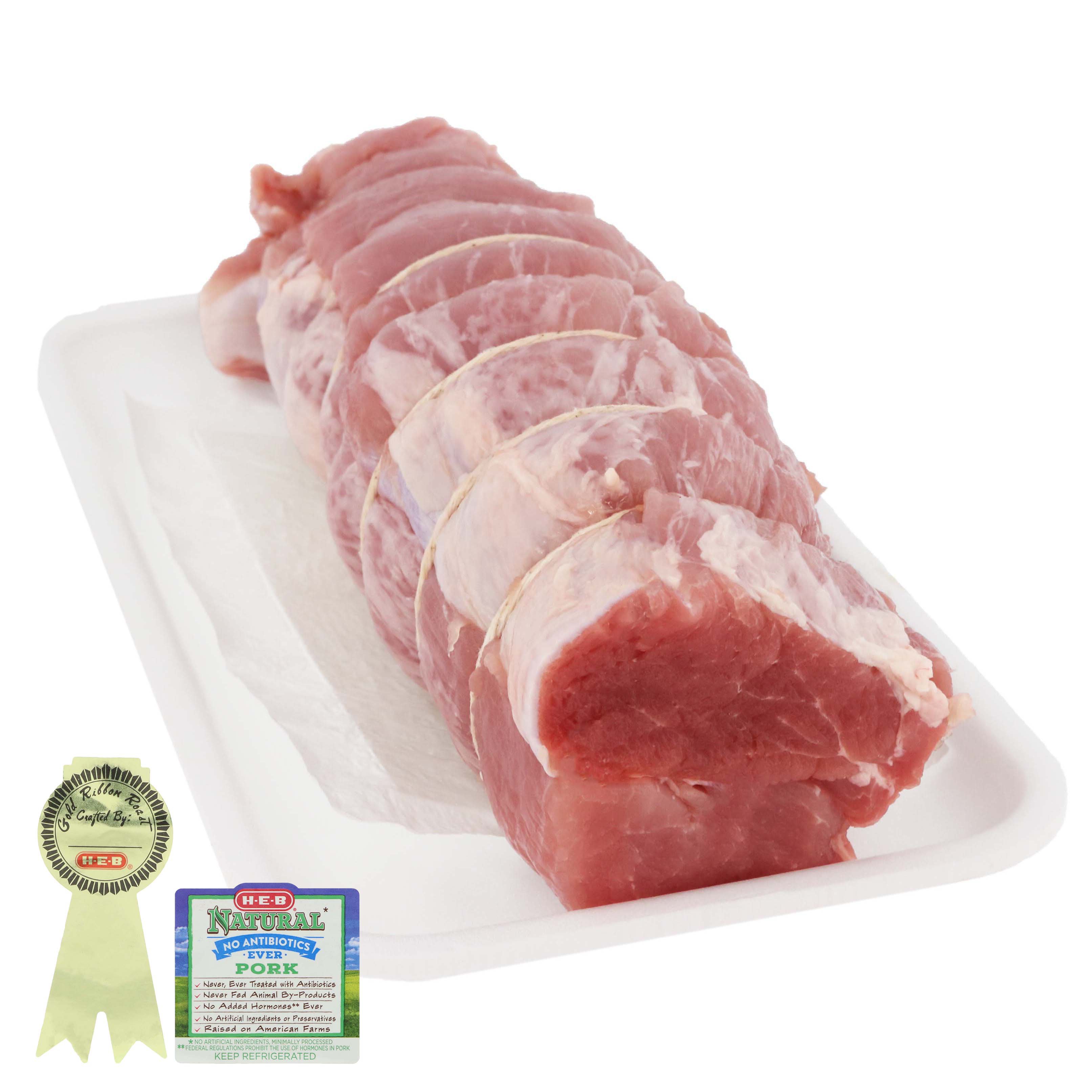 H-E-B Natural Pork Tenderloin Roast, Gold Ribbon - Shop Meat At H-E-B