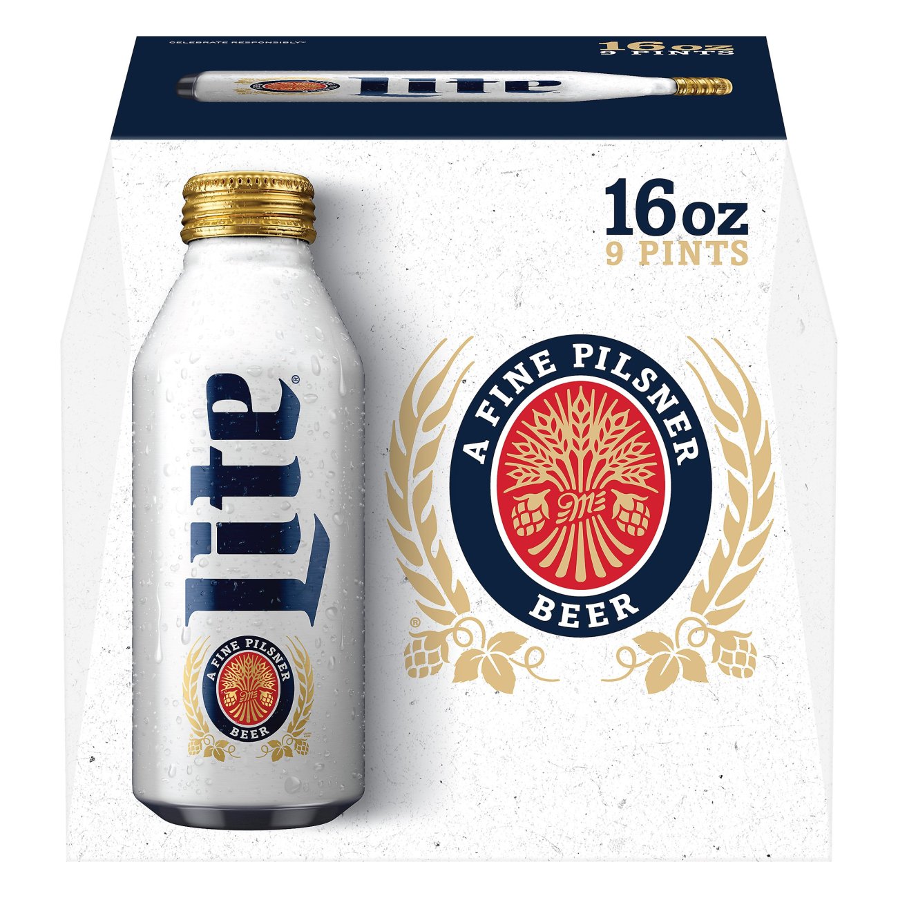 Miller Lite Beer 16 oz Aluminum Bottles Shop Beer at HEB
