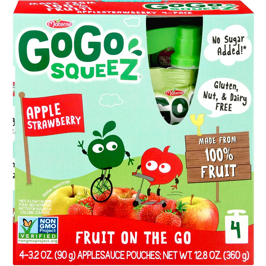 Gogo Squeez Applesauce Pouches Apple Strawberry Shop Apples At H E B