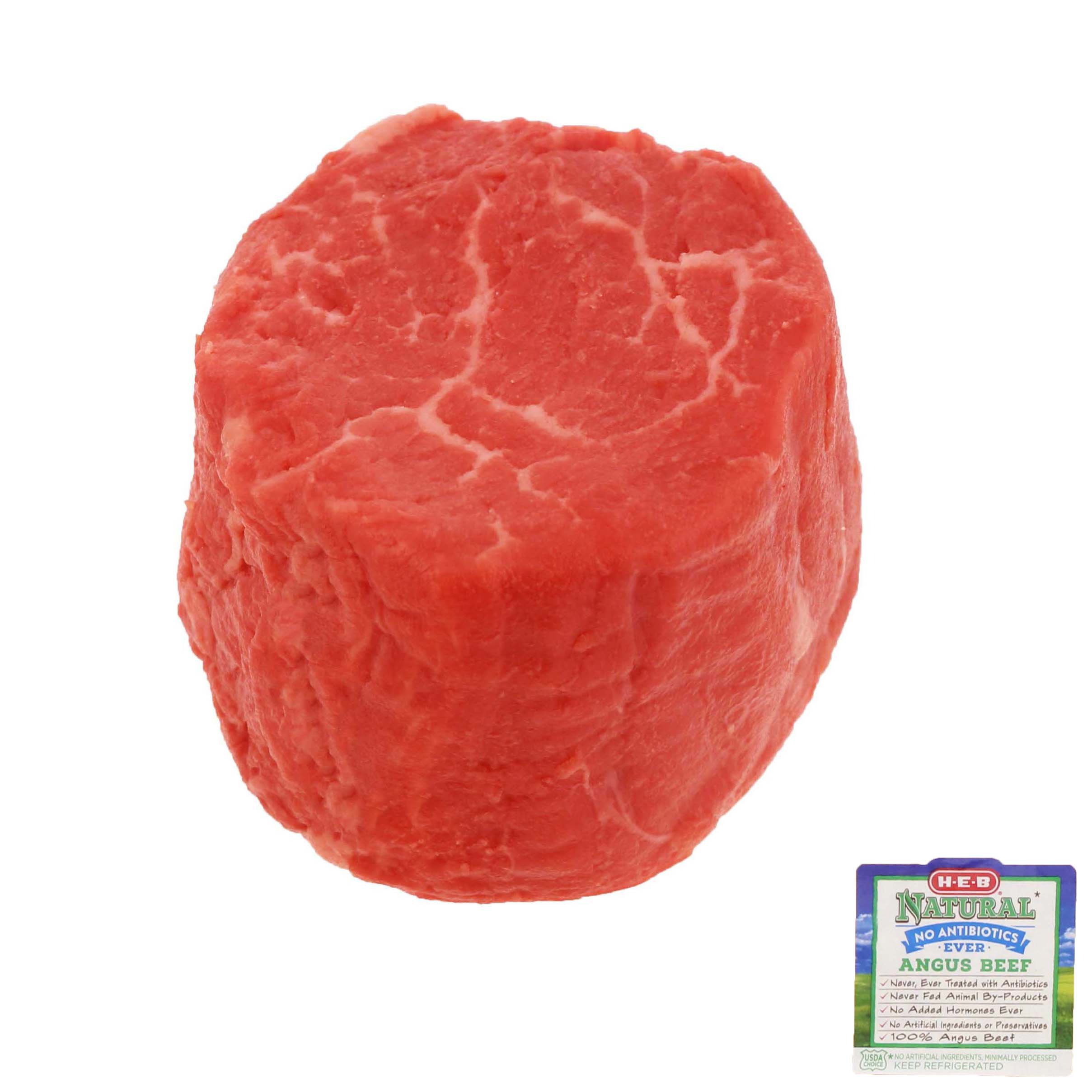 HEB Natural Boneless Center Cut Beef Tenderloin Steak Shop Beef at HEB