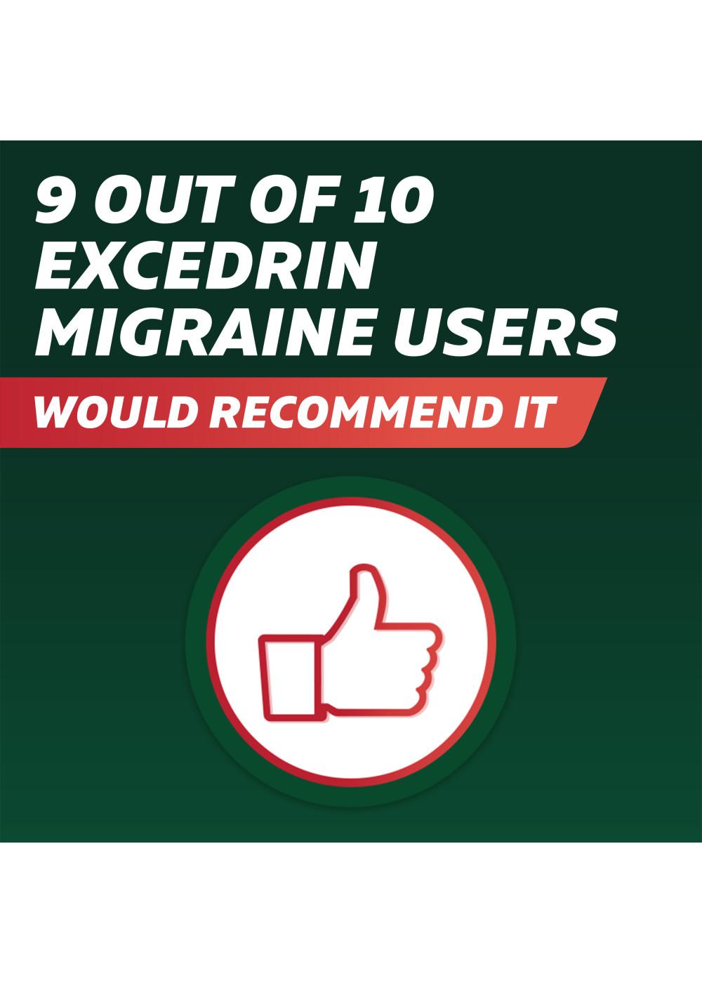 Excedrin Migraine Pain Reliever Caplets; image 6 of 9