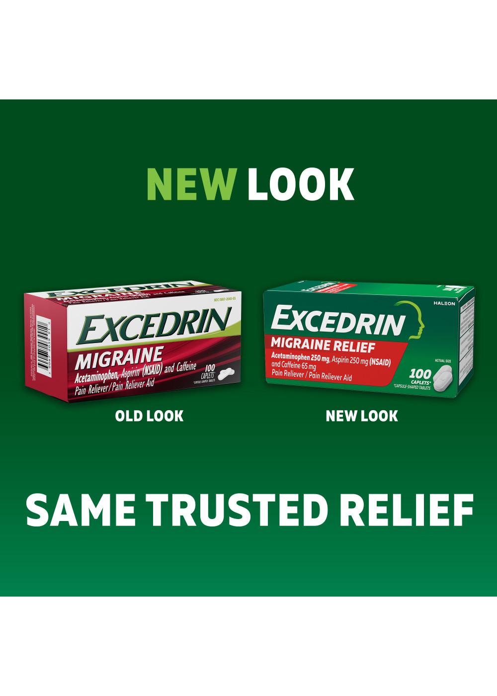 Excedrin Migraine Pain Reliever Caplets; image 7 of 9