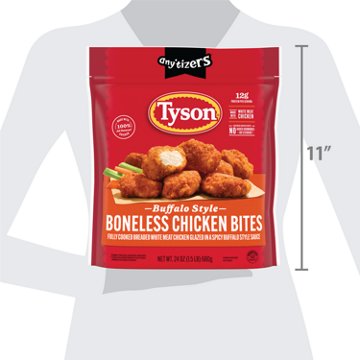 Tyson Any'tizers Frozen Buffalo Style Boneless Chicken Bites, 24 oz