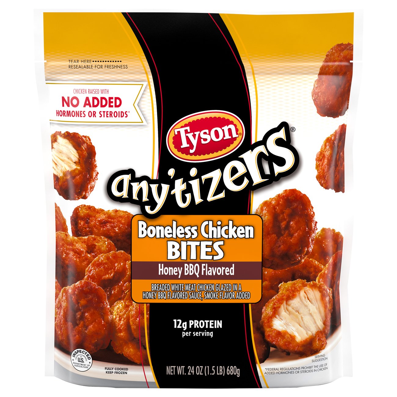 Tyson Anytizers Frozen Honey Bbq Flavored Boneless Chicken Bites Shop Chicken At H E B