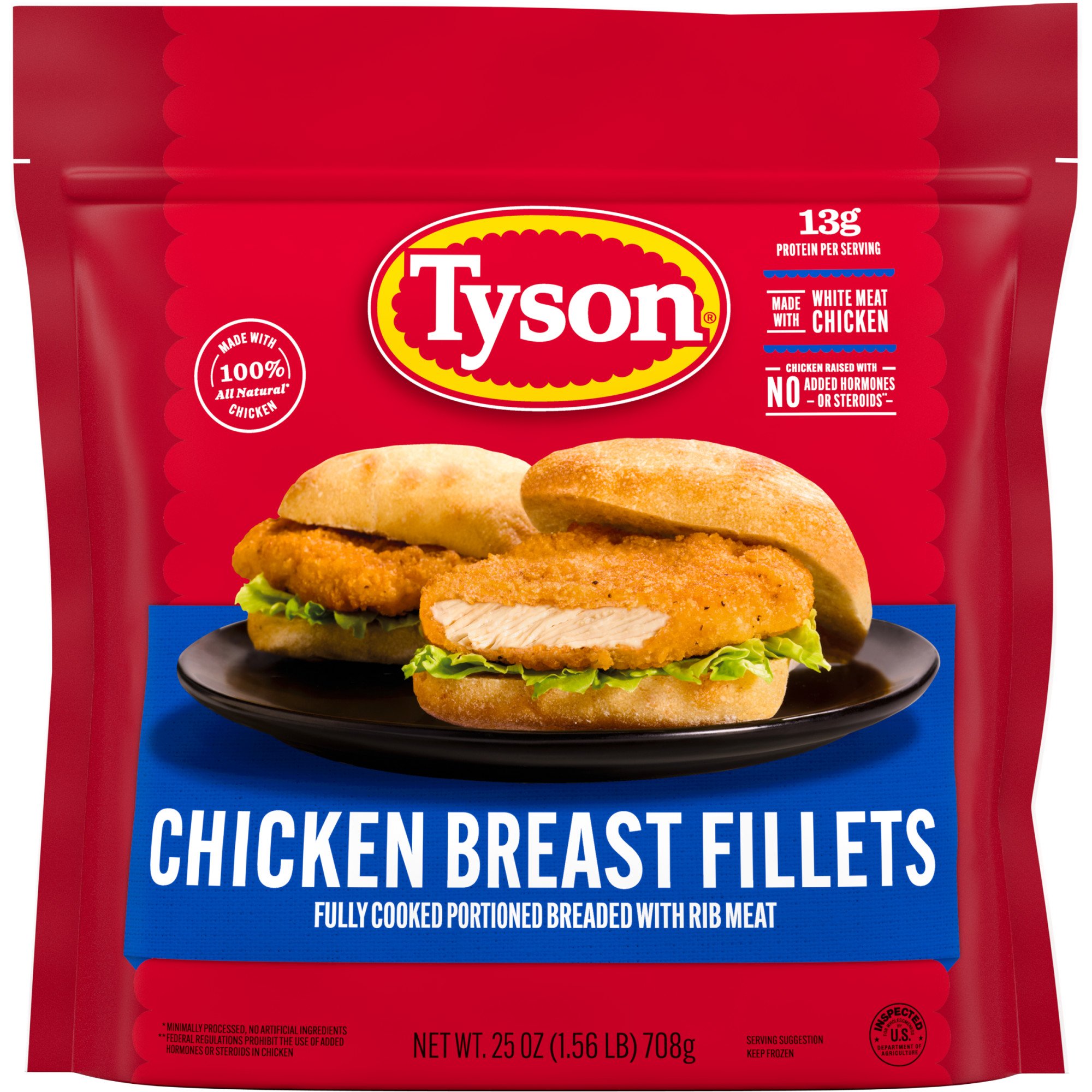 Tyson Fully Cooked Portioned Chicken Breast Fillets - Shop Chicken at H-E-B