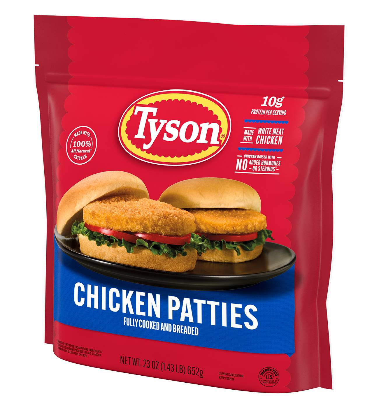 Tyson Fully Cooked Frozen Breaded Chicken Patties; image 2 of 5